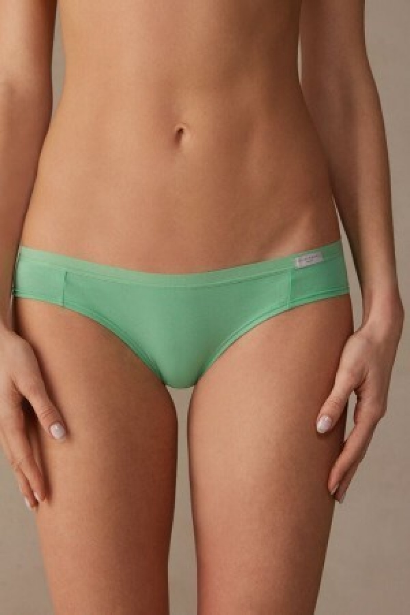 Green Intimissimi Cotton Panties | SCANY26754